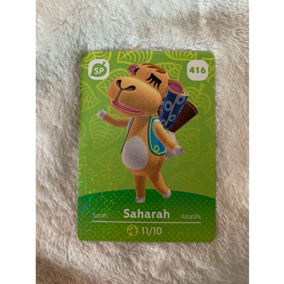 Nintendo Other - Saharah #416 Shiny Animal Crossing Amiibo Card Authentic NEW